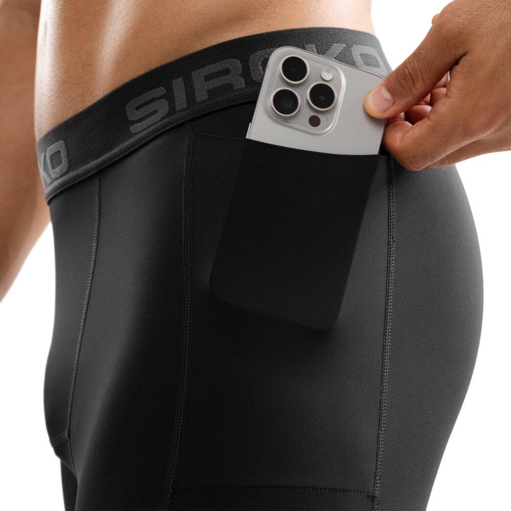 Siroko - Legging Capri Sport Homme Fitness Enlli Noir - Cuissard De Running - Noir - 52 2xl - Decathlon