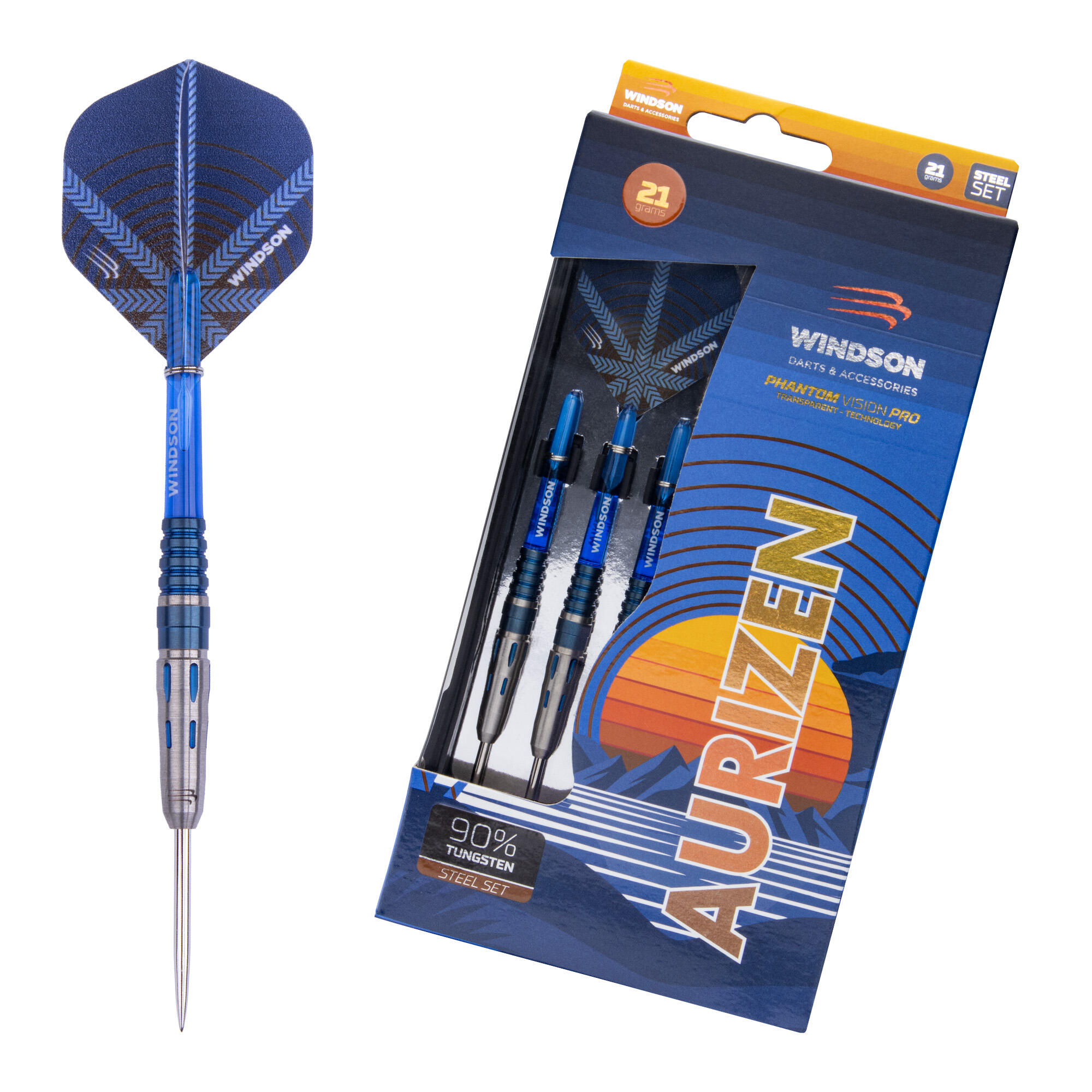 WINDSON Set šipek AURIZEN 21g Tungsten - Steel
