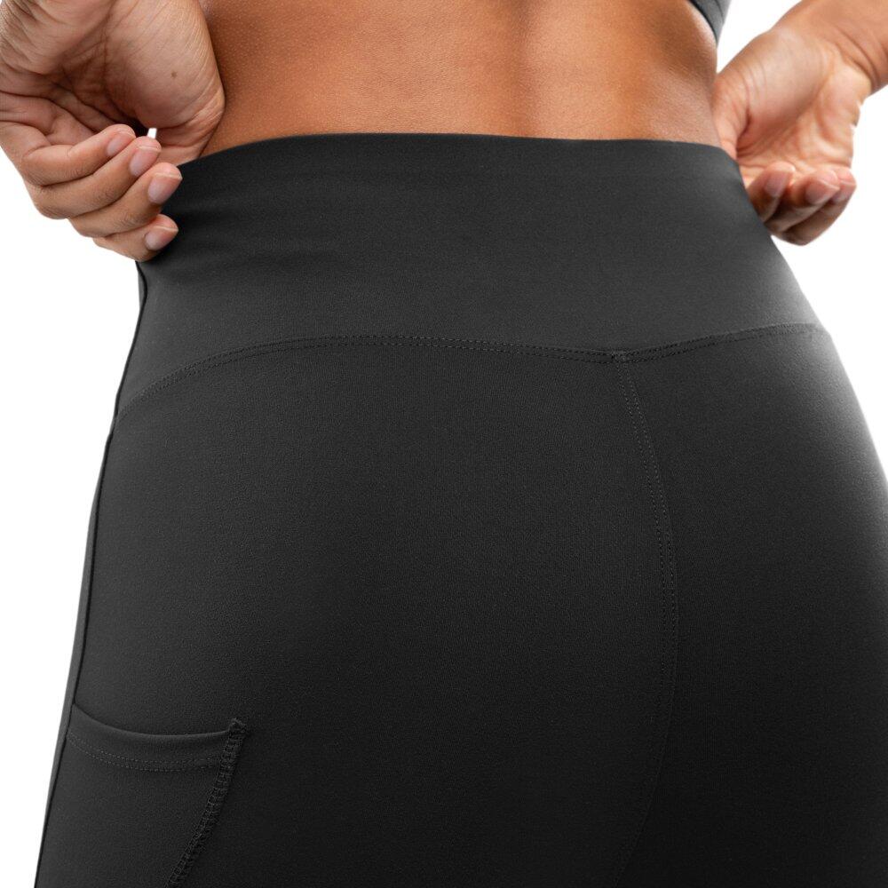 Pantaloncini aderenti da corsa da donna Fitness Thames Black Nero 5/7