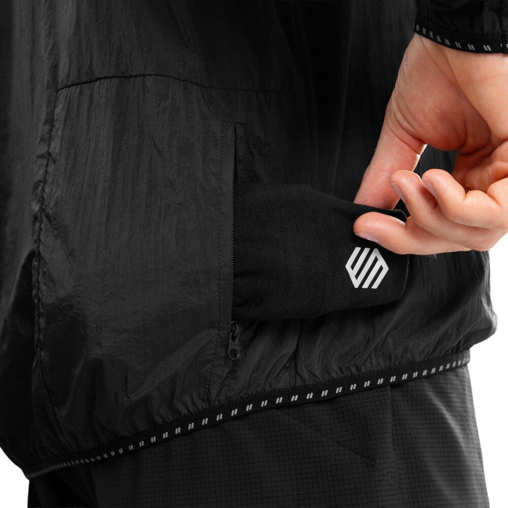 Veste coupe-vent running homme Fitness Bund Black Noir 5/7