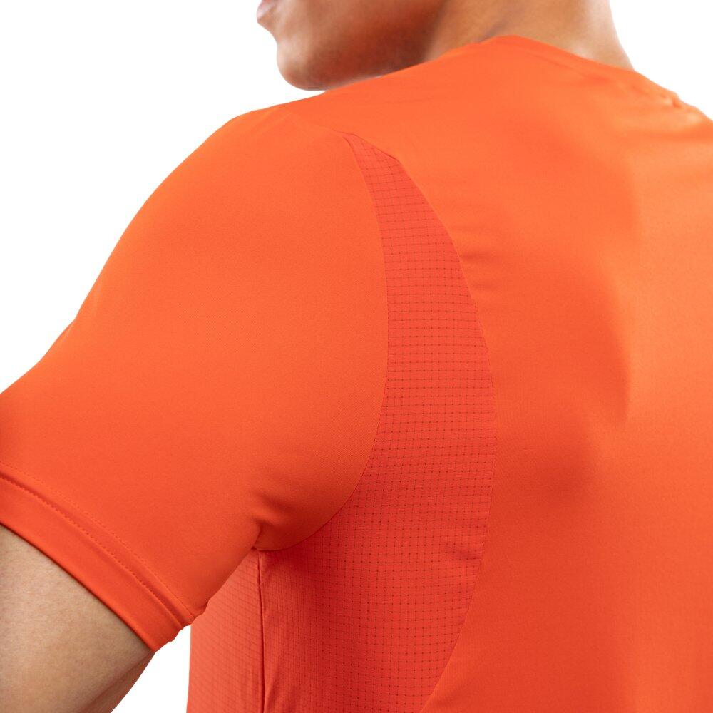 Camiseta manga corta running hombre fitness Gate Brick Naranja 5/7