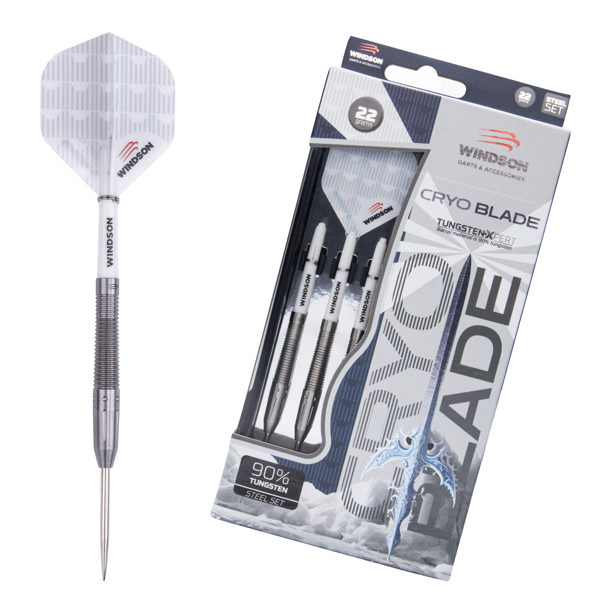 WINDSON Set šipek CRYOBLADE 22g Tungsten - Steel