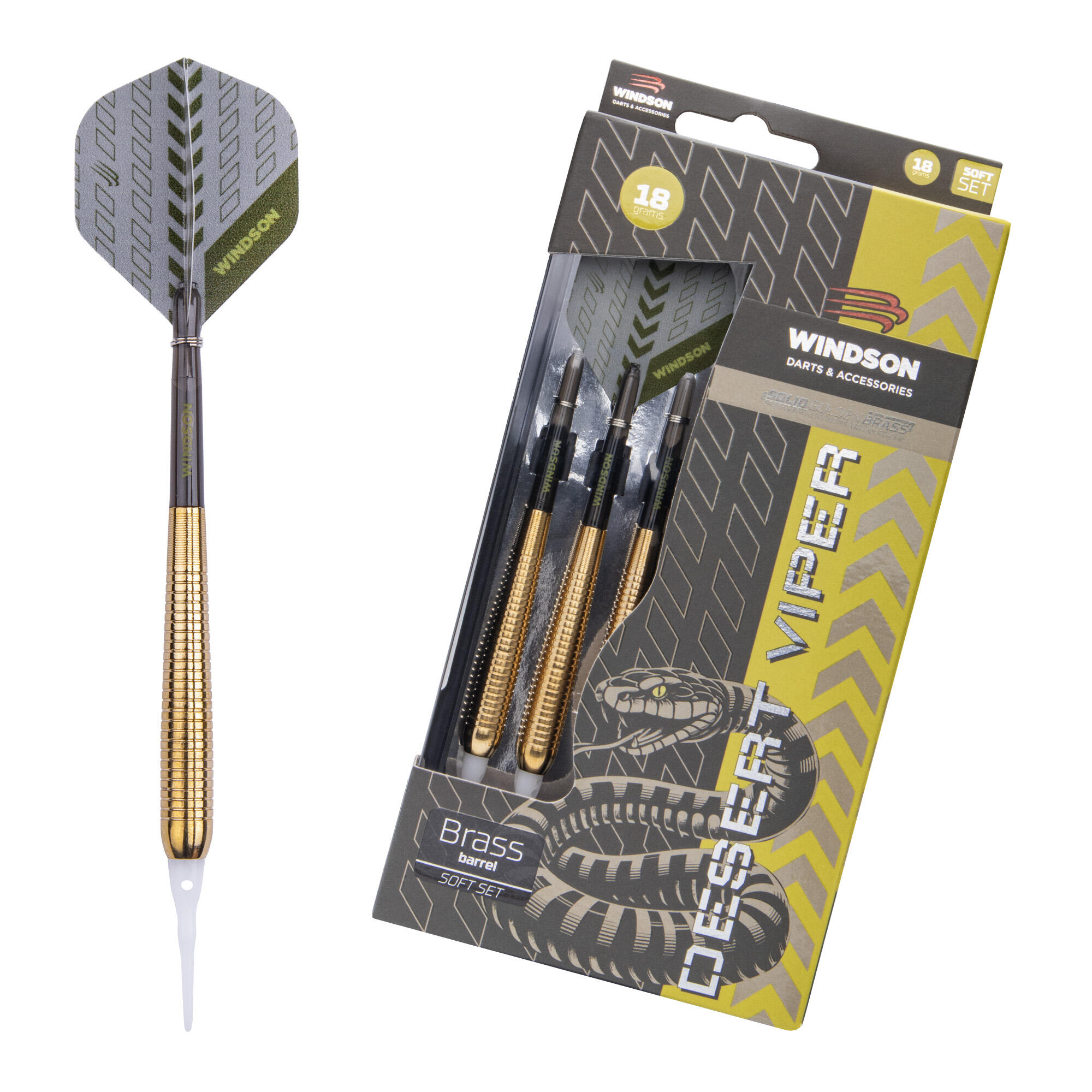 WINDSON Set šipek DESERT VIPER 18g Brass - Soft