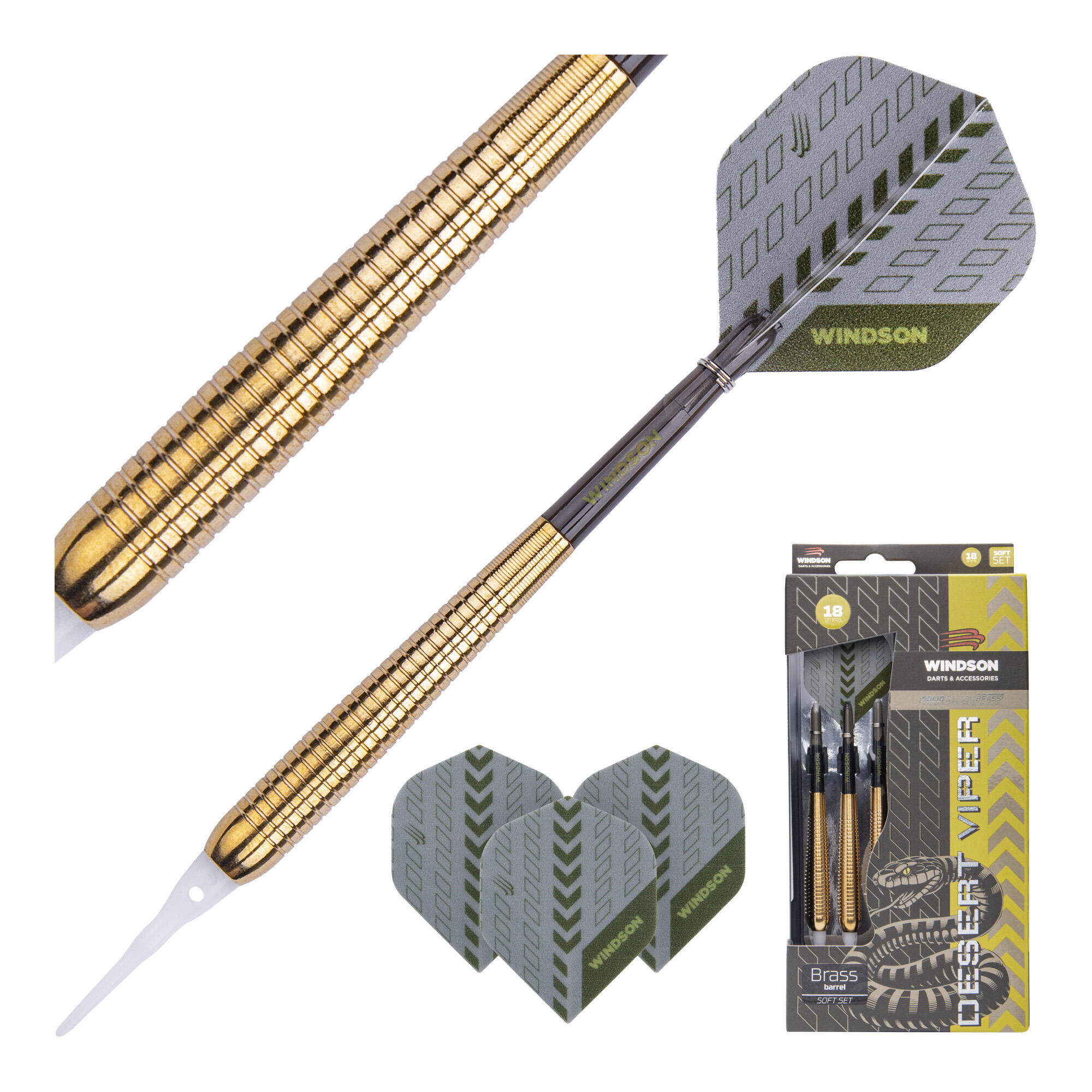 Dart-Set DESERT VIPER 18g Brass – Soft 2/5
