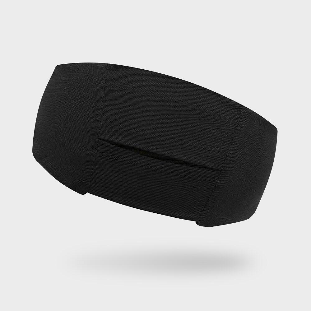 Heren en Dames Fitness Thermo hoofd- en oorwarmer hardlopen Kines Black Zwart 5/6