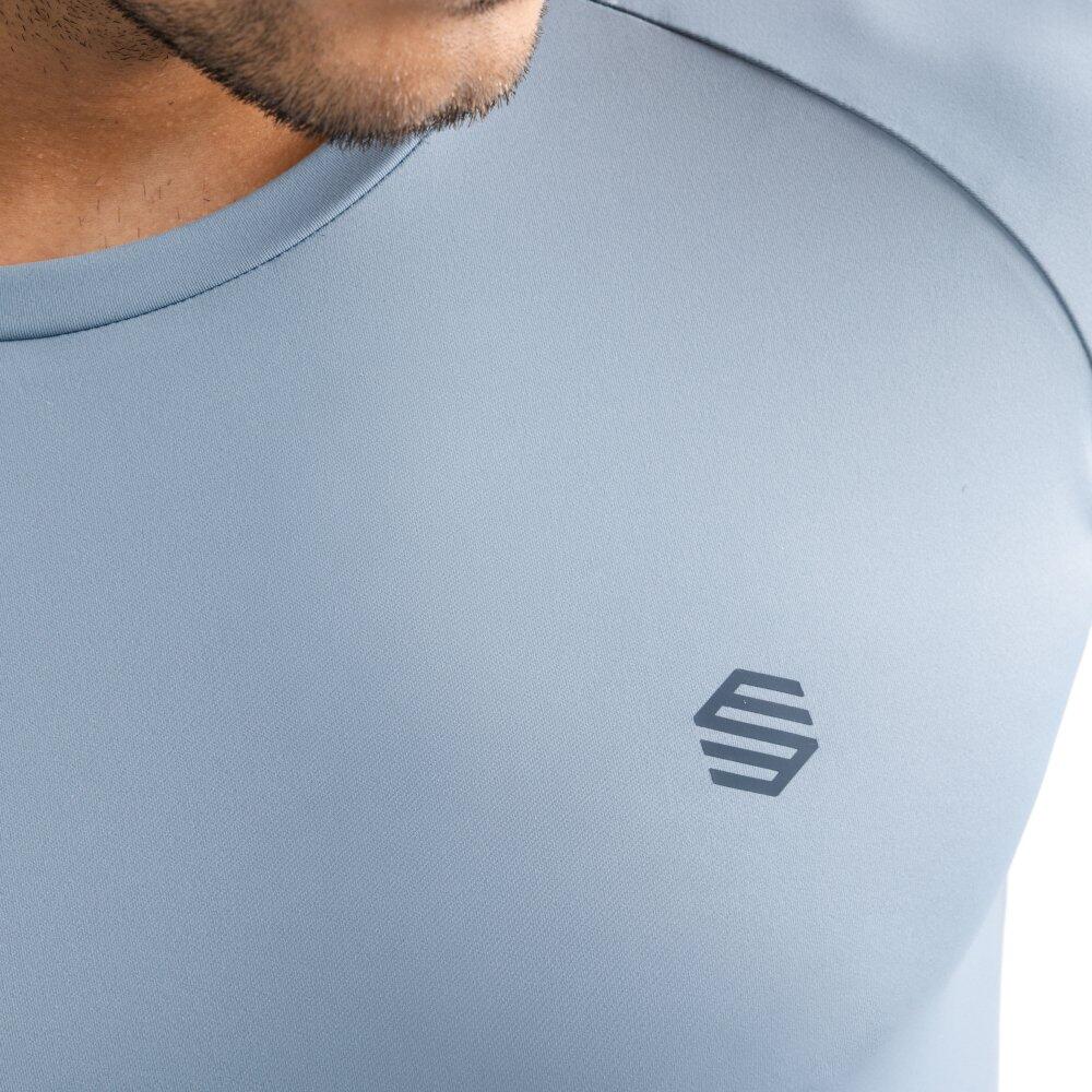 Siroko - T-shirt Fitness Manches Longues Homme Aqua Bleu - T-shirt Manches Longues - Bleu - 44 L - Decathlon