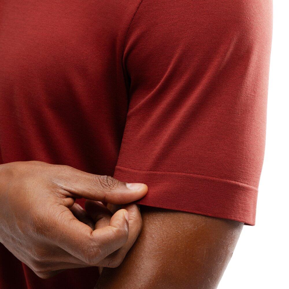 Herren Fitness kurzärmeliges trainingsshirt Camargue Rot 5/7