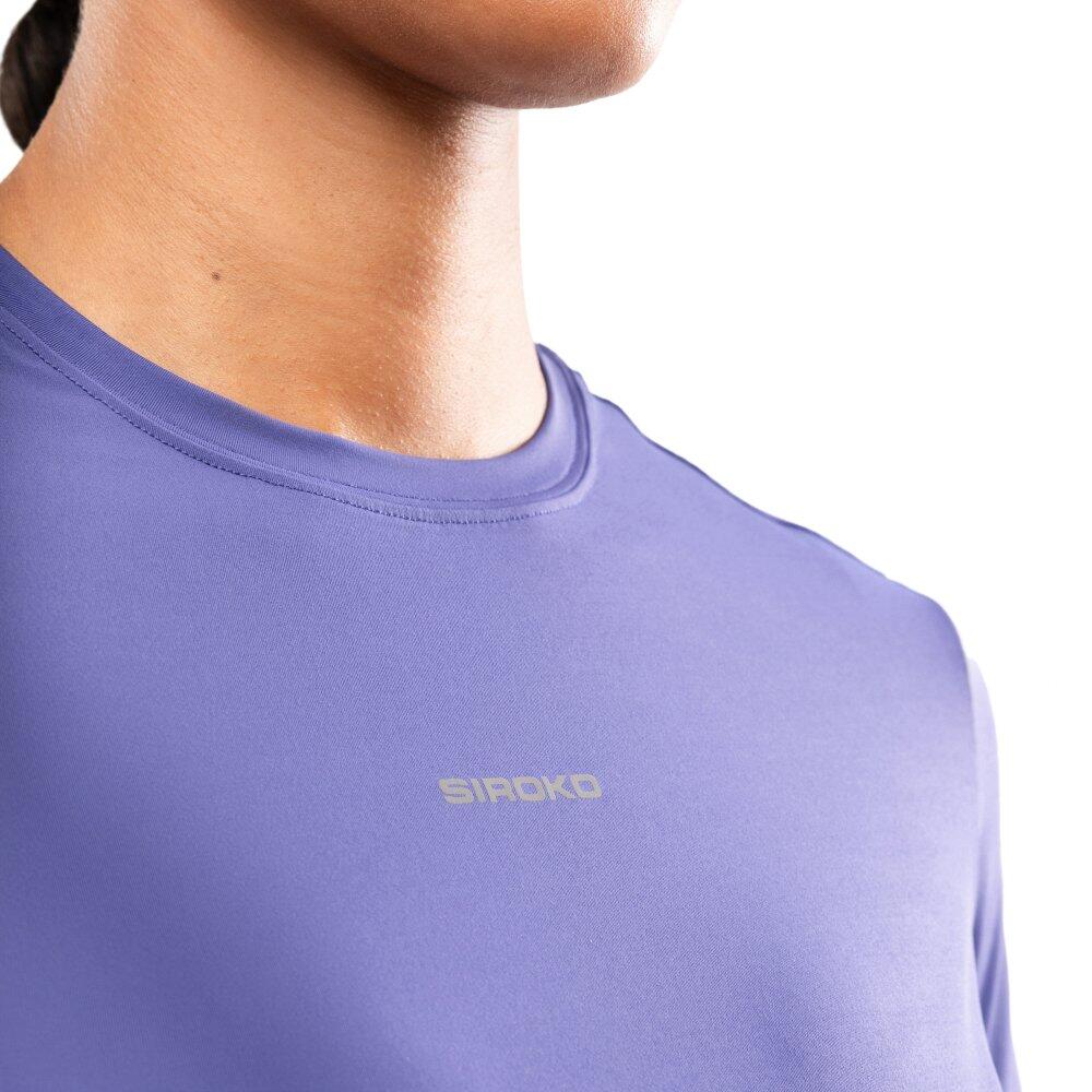 Damen Fitness kurzärmeliges lauf-t-shirt Singapore Blue Blau 5/7