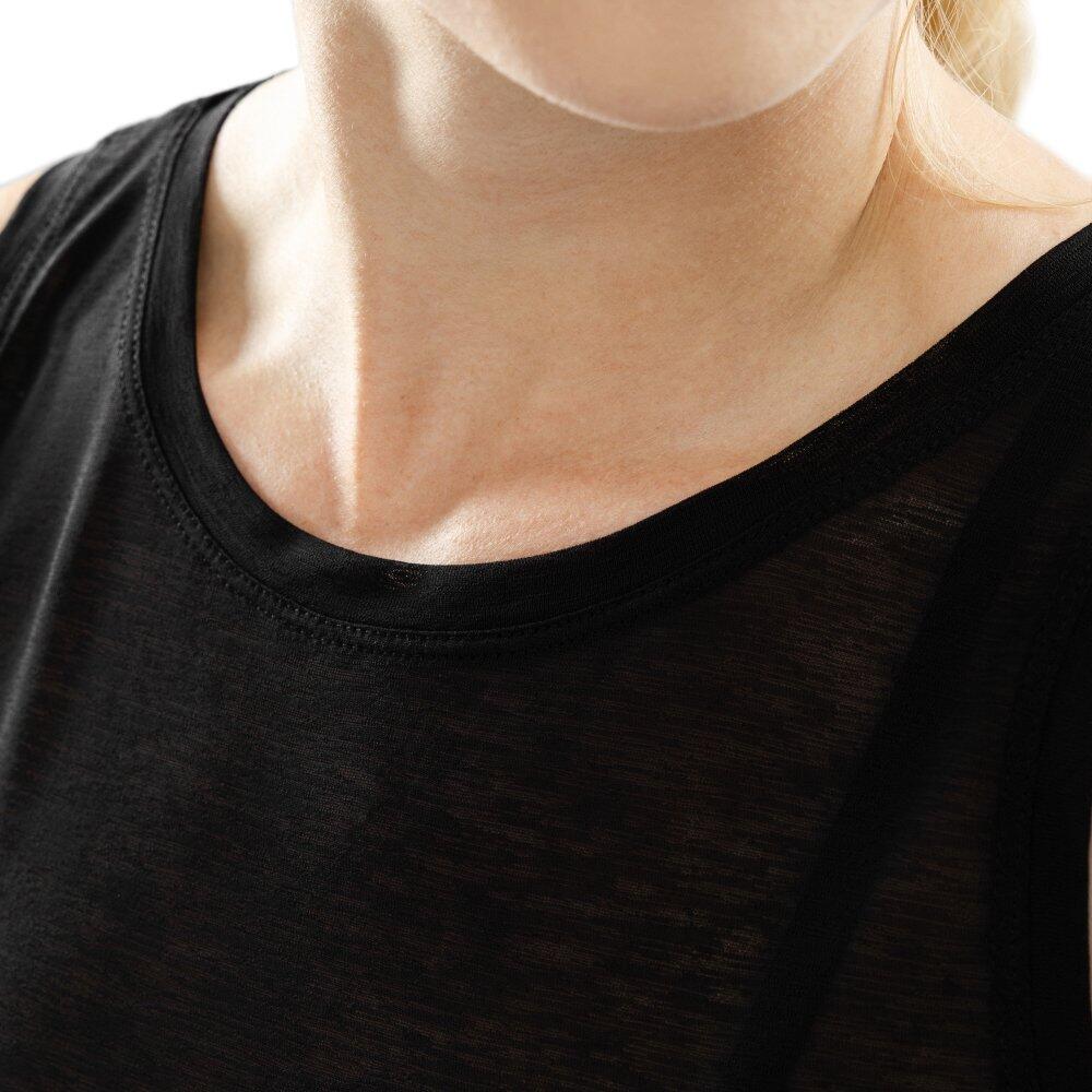 Damen Fitness Ärmelloses trainings-croptop Beat Schwarz 5/7
