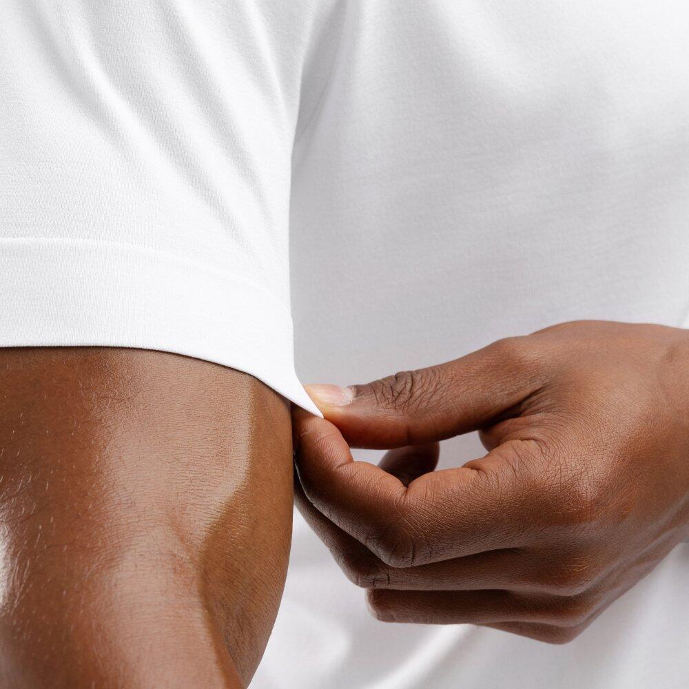 SIROKO Maglietta da allenamento a maniche corte da uomo Fitness Salt Bianco