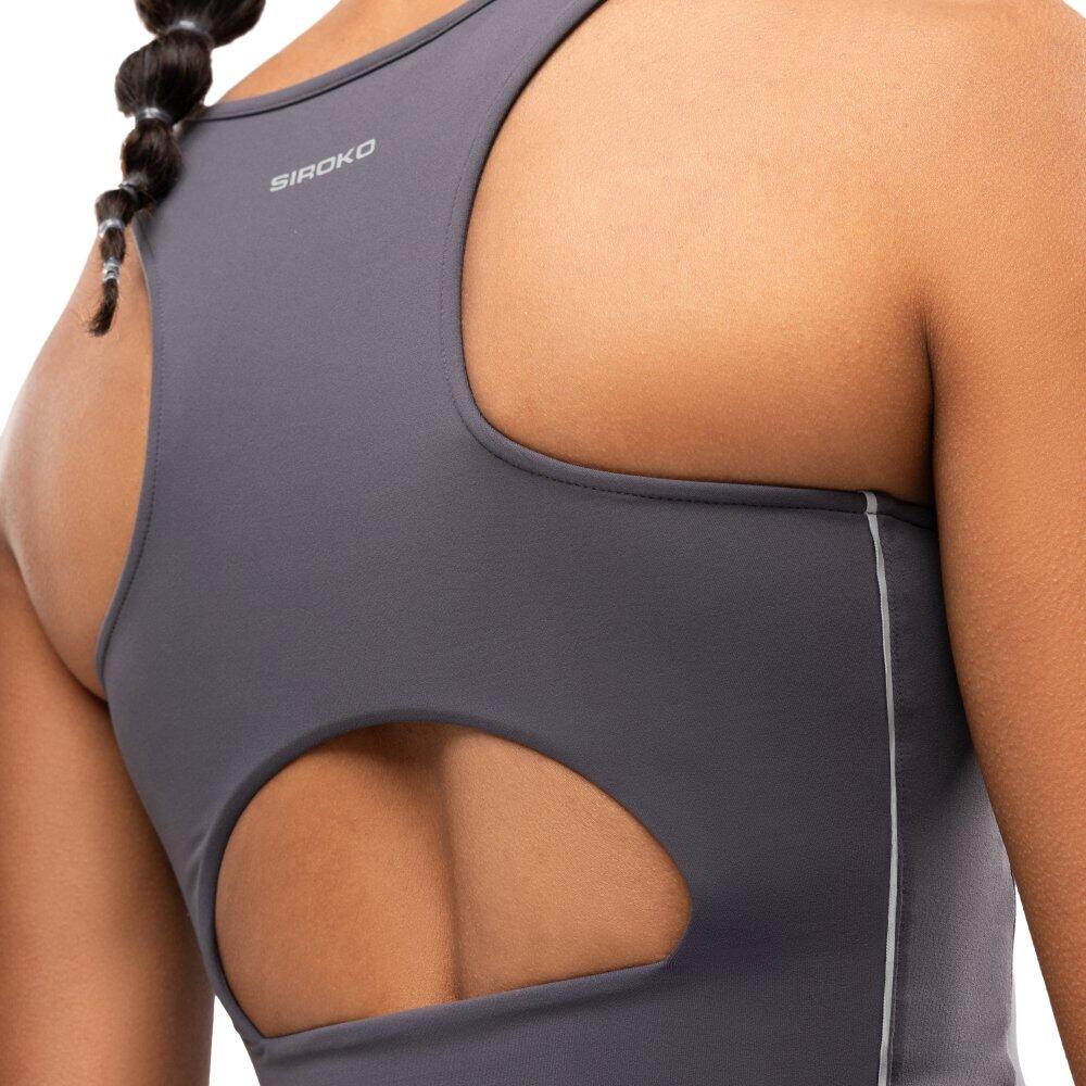 Sujetador running mujer Angkor Dark Gray Gris 5/7