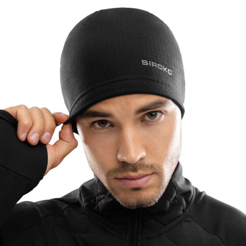 Pălărie termică de alergare beanie Gamma Black Negru