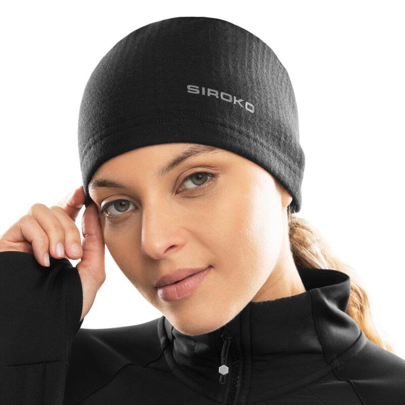 Pălărie termică de alergare beanie Gamma Black Negru