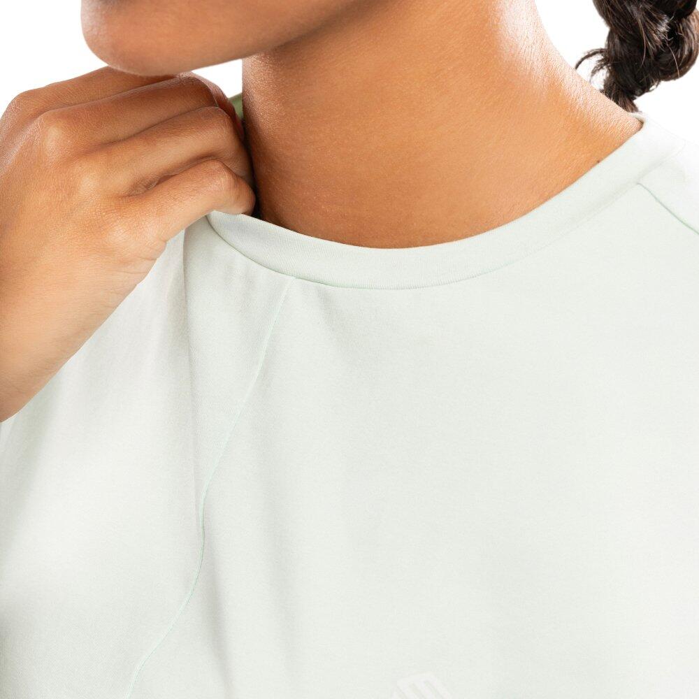 Damen Fitness sport-t-shirt twist-detail Space Green Grün 5/6