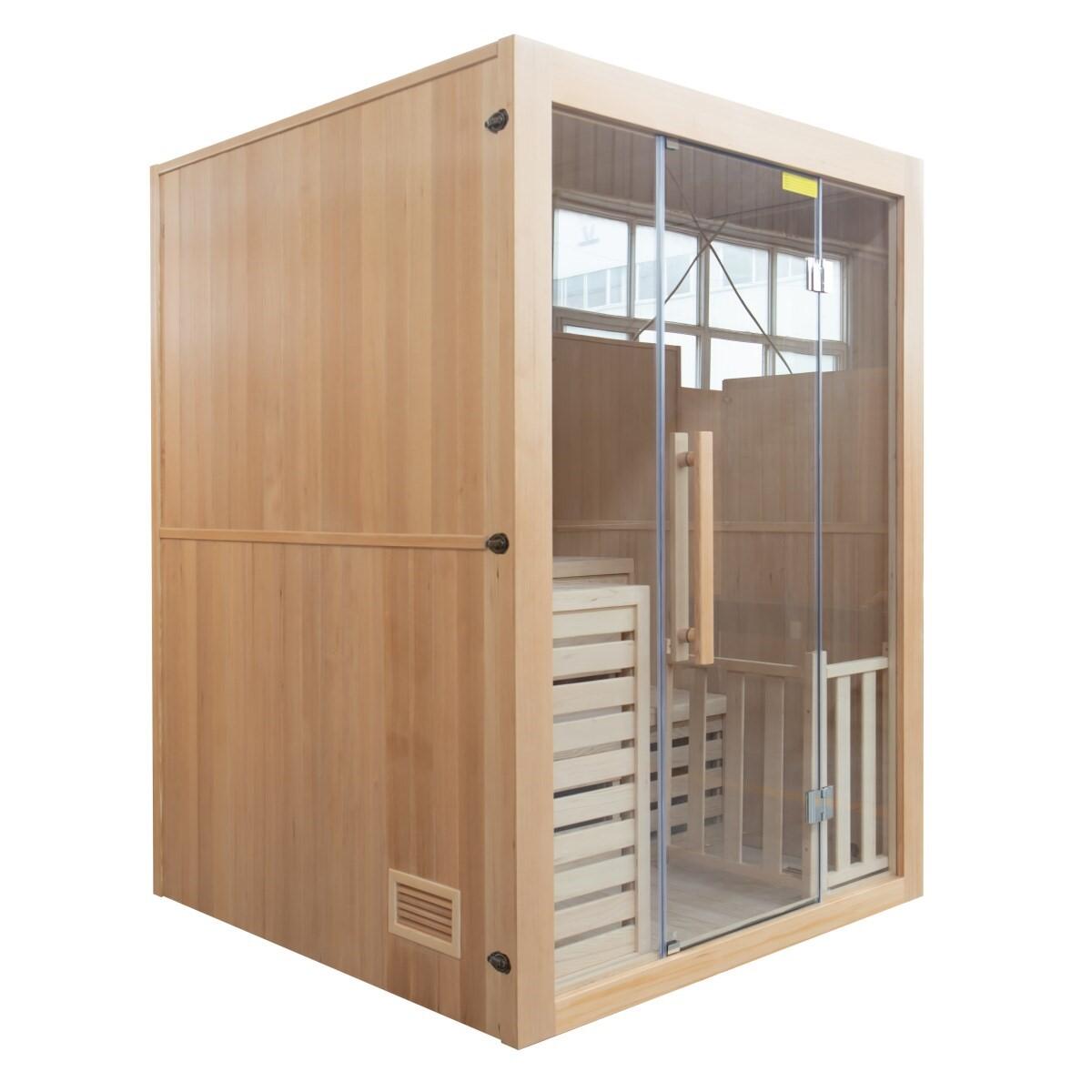 Sauna finlandesa interior Sense 4 plazas panorámica Harvia 4,5kW 4/9