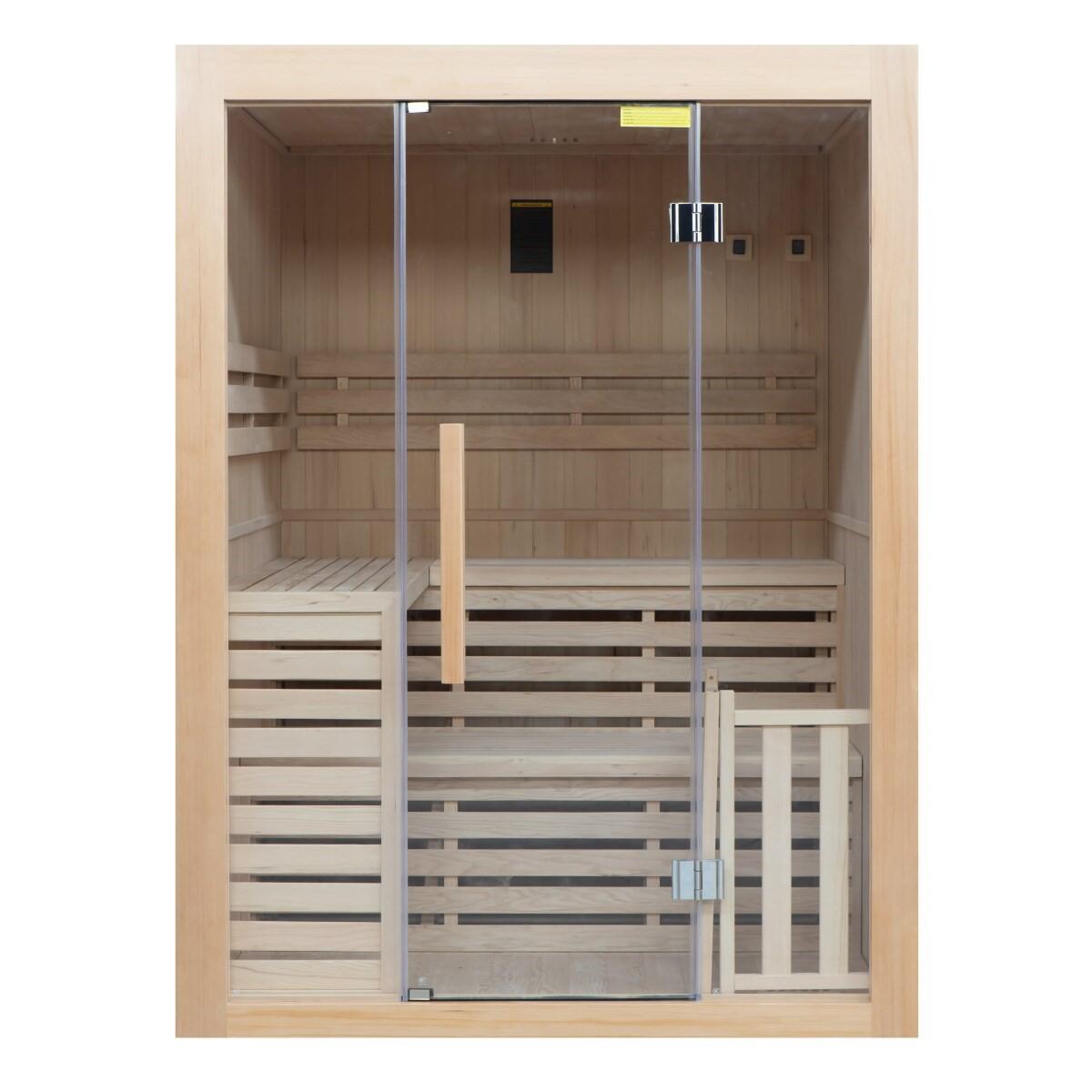Sauna finlandesa interior Sense 4 plazas panorámica Harvia 4,5kW 6/9