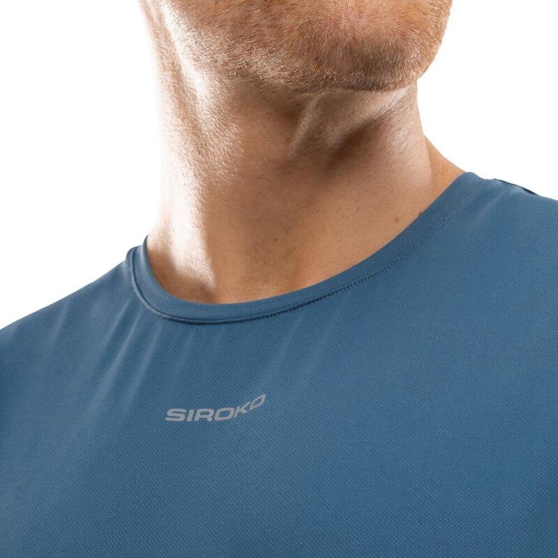 Tricou fără mâneci pentru bărbați, pentru alergare Paine Blue Albastru
