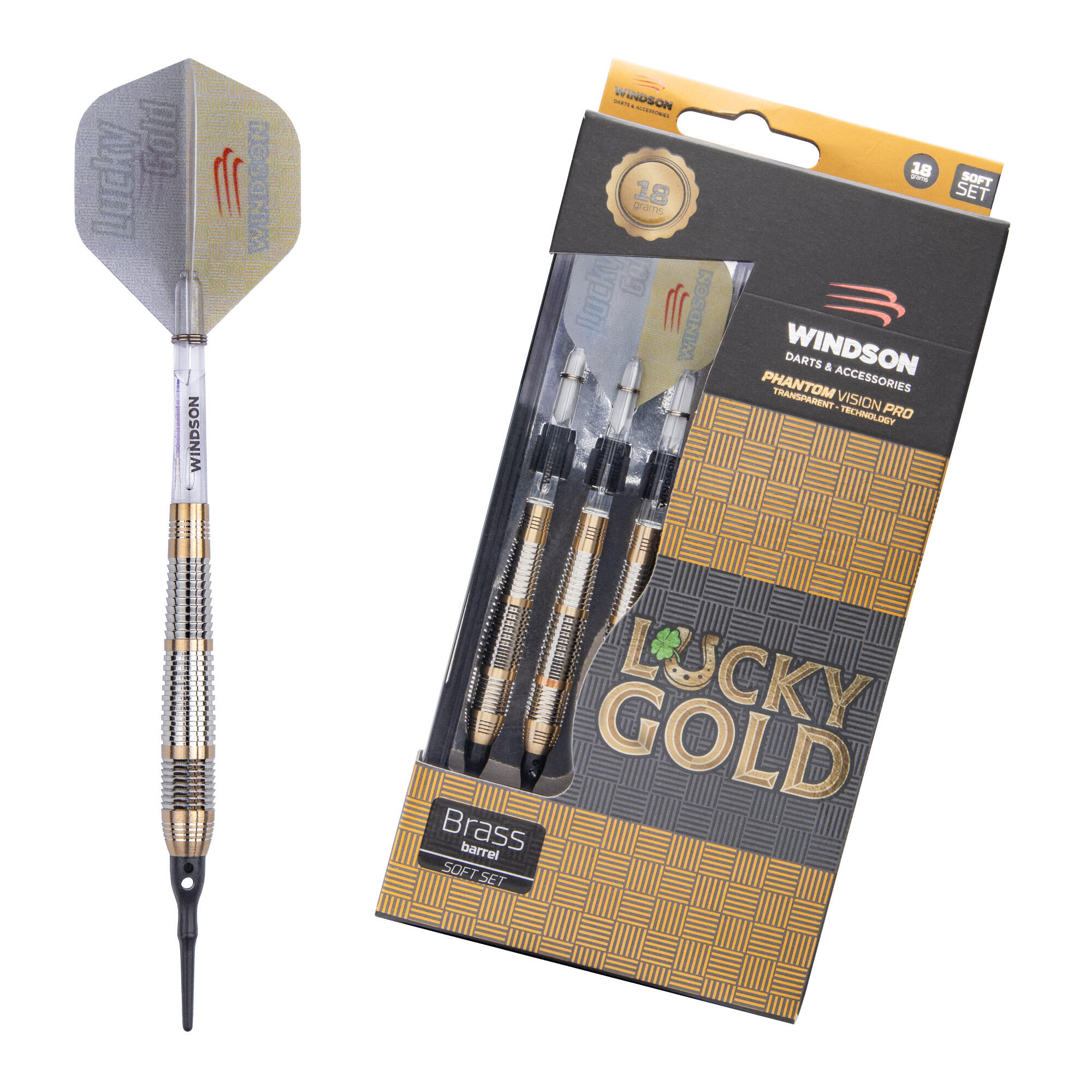 WINDSON Set šipek LUCKY GOLD 18g Brass - Soft
