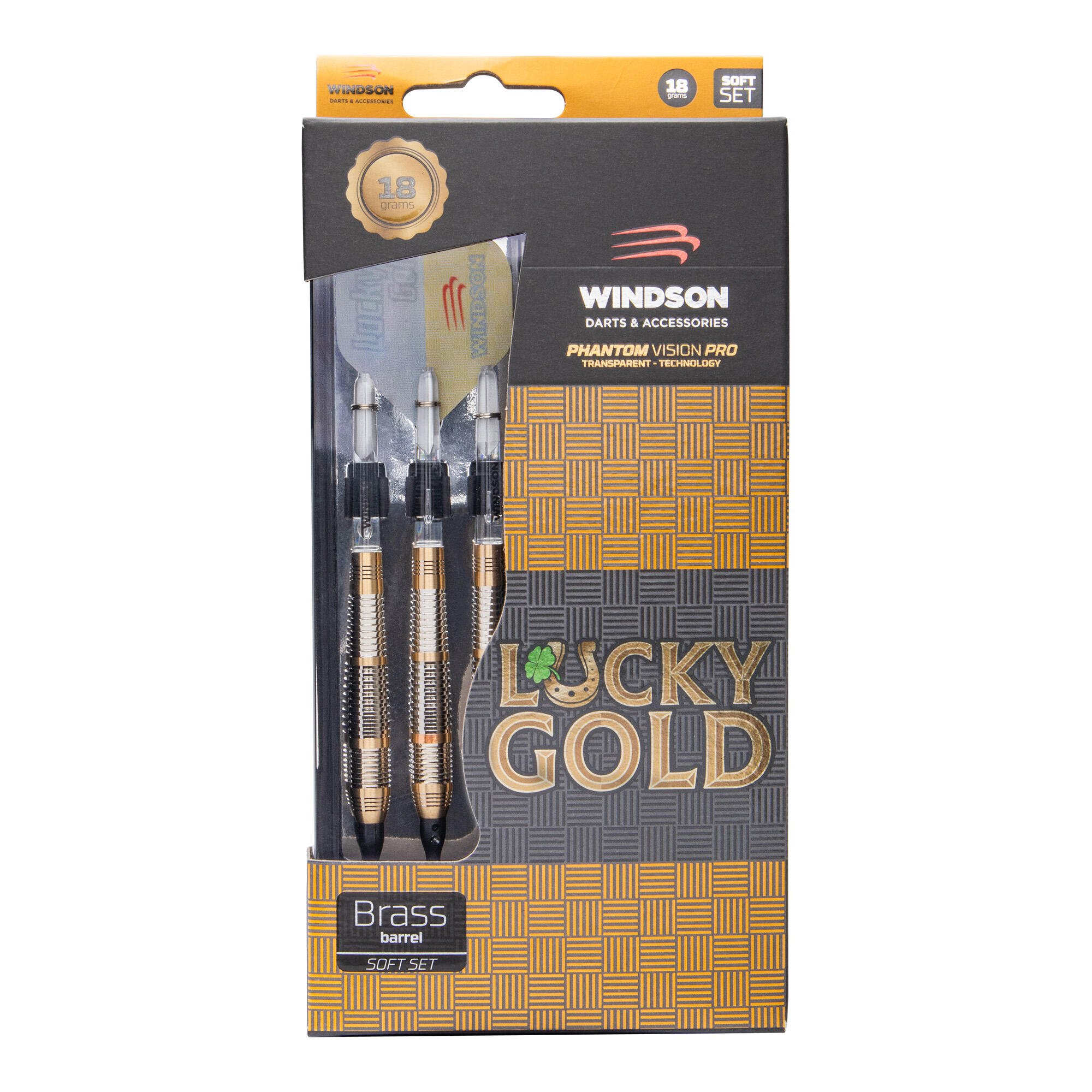 Set di freccette LUCKY GOLD 18g Ottone - Soft 3/5