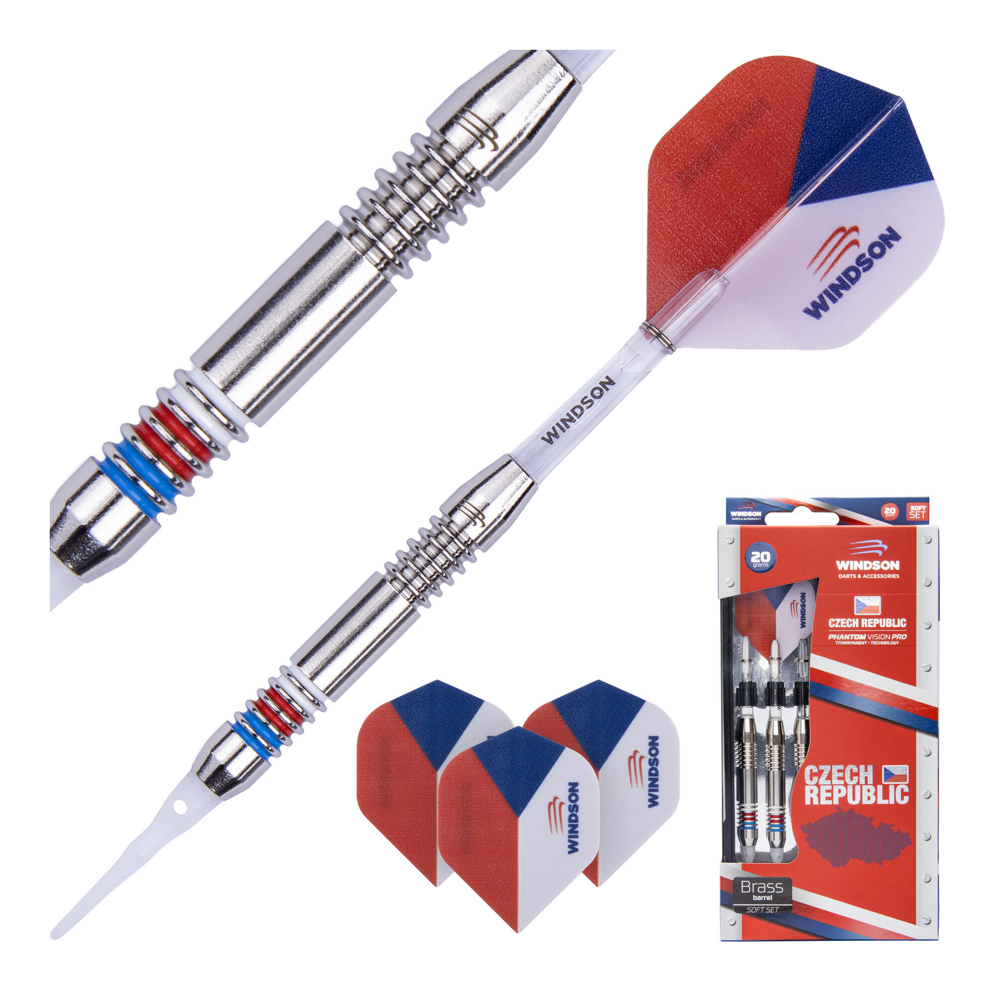 Juego de dardos CZECH 20g Latón - Soft Tip 2/5