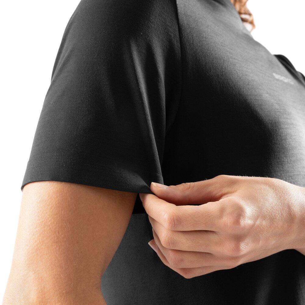 T-shirt fitness manches courtes femme Plan Noir 5/7