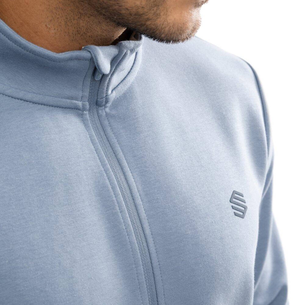 Felpa da allenamento da uomo con mezza zip Fitness Blur Blu 5/7