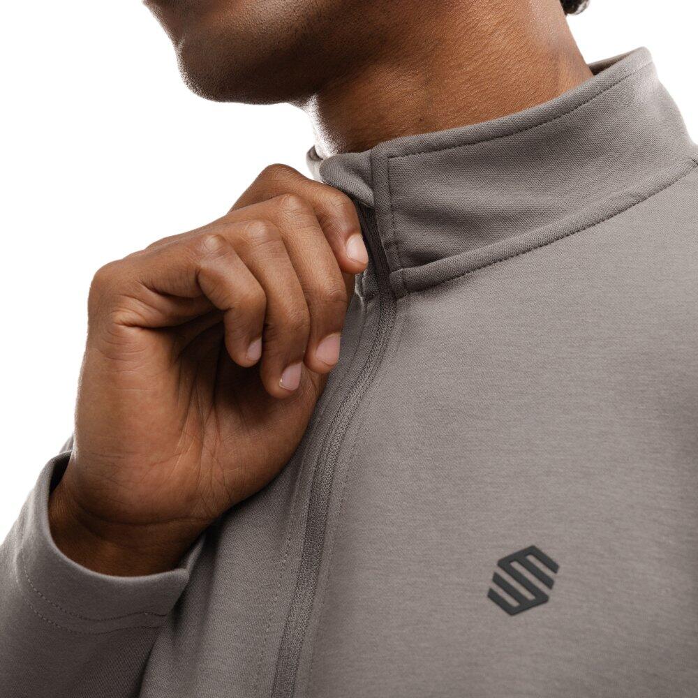 Felpa da allenamento da uomo con mezza zip Fitness Troop Grigio 5/7