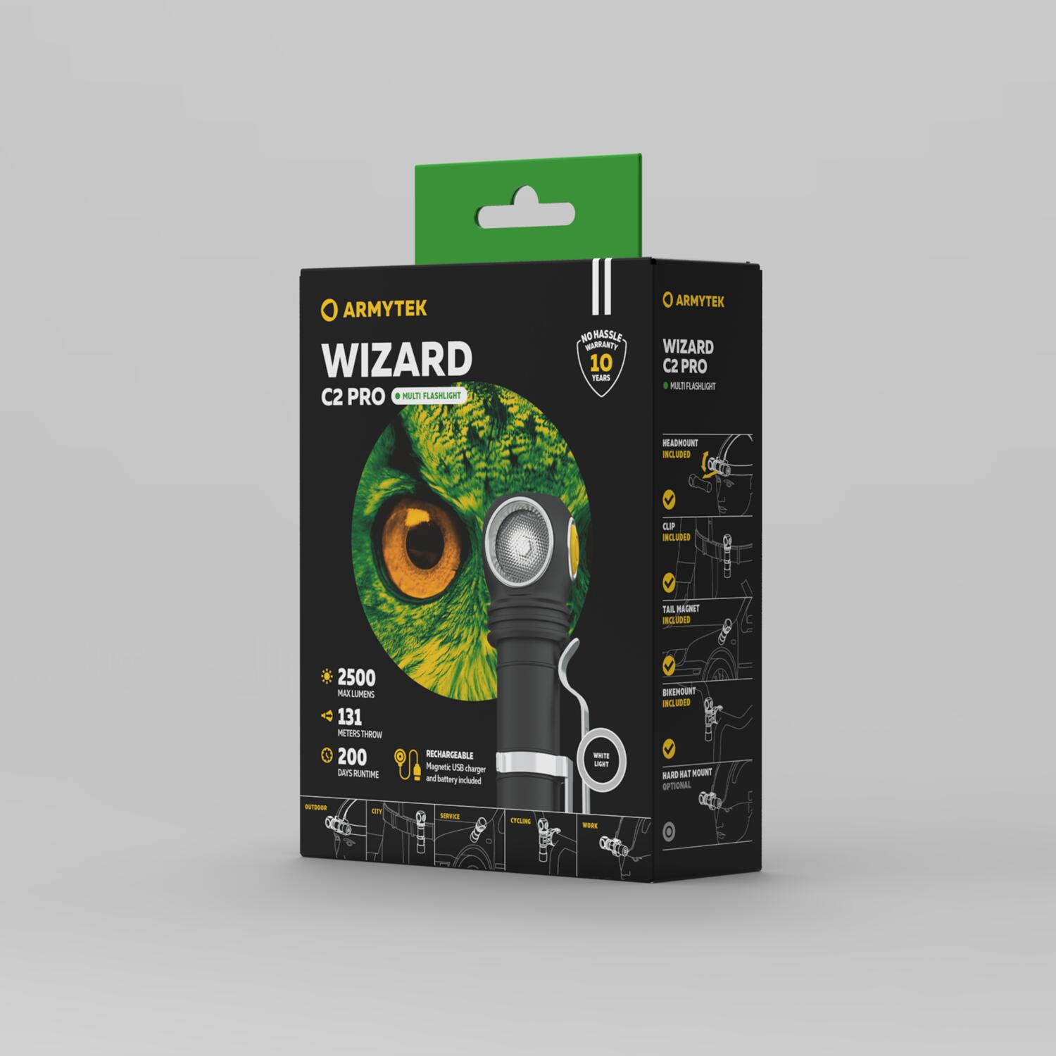 ARMYTEK WIZARD C2 PRO MAGNET USB White 2/7