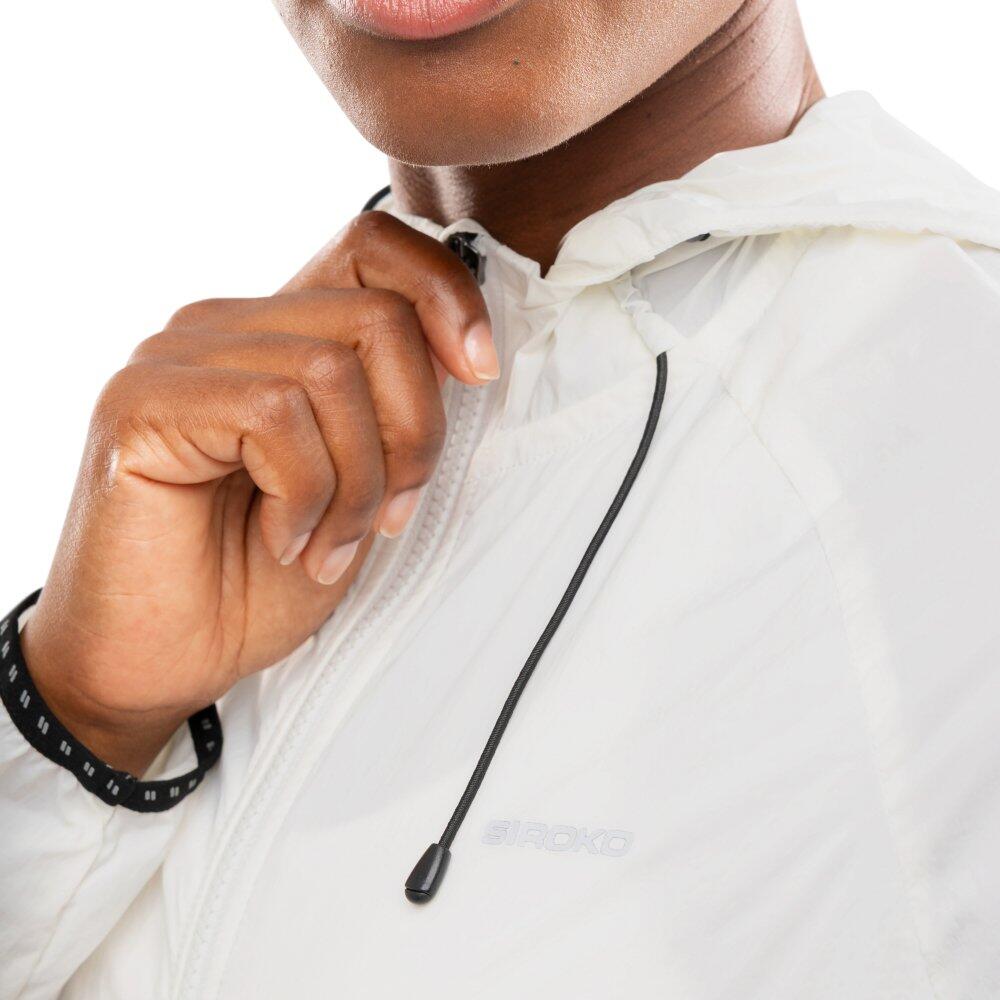 Damen Fitness wind-laufjacke Alia White Weiß 6/7