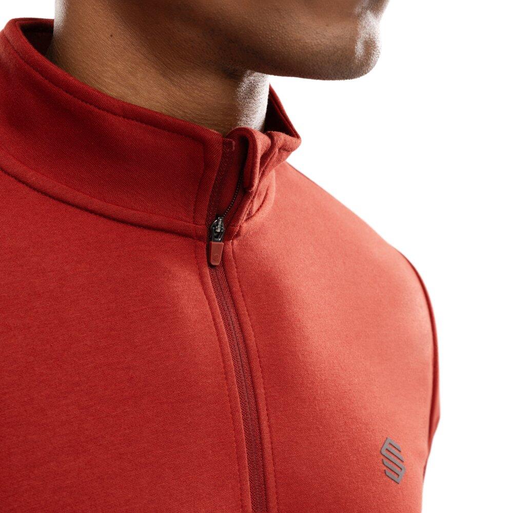 Siroko - Pull Fitness Demi-zip Homme Torch Rouge - Sweat-shirt - Rouge - Decathlon