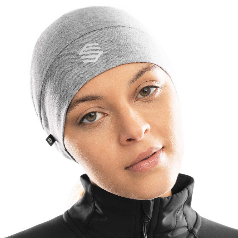 Men & Women Fitness Running beanie hat Helios Melange Gray Grey 5/7