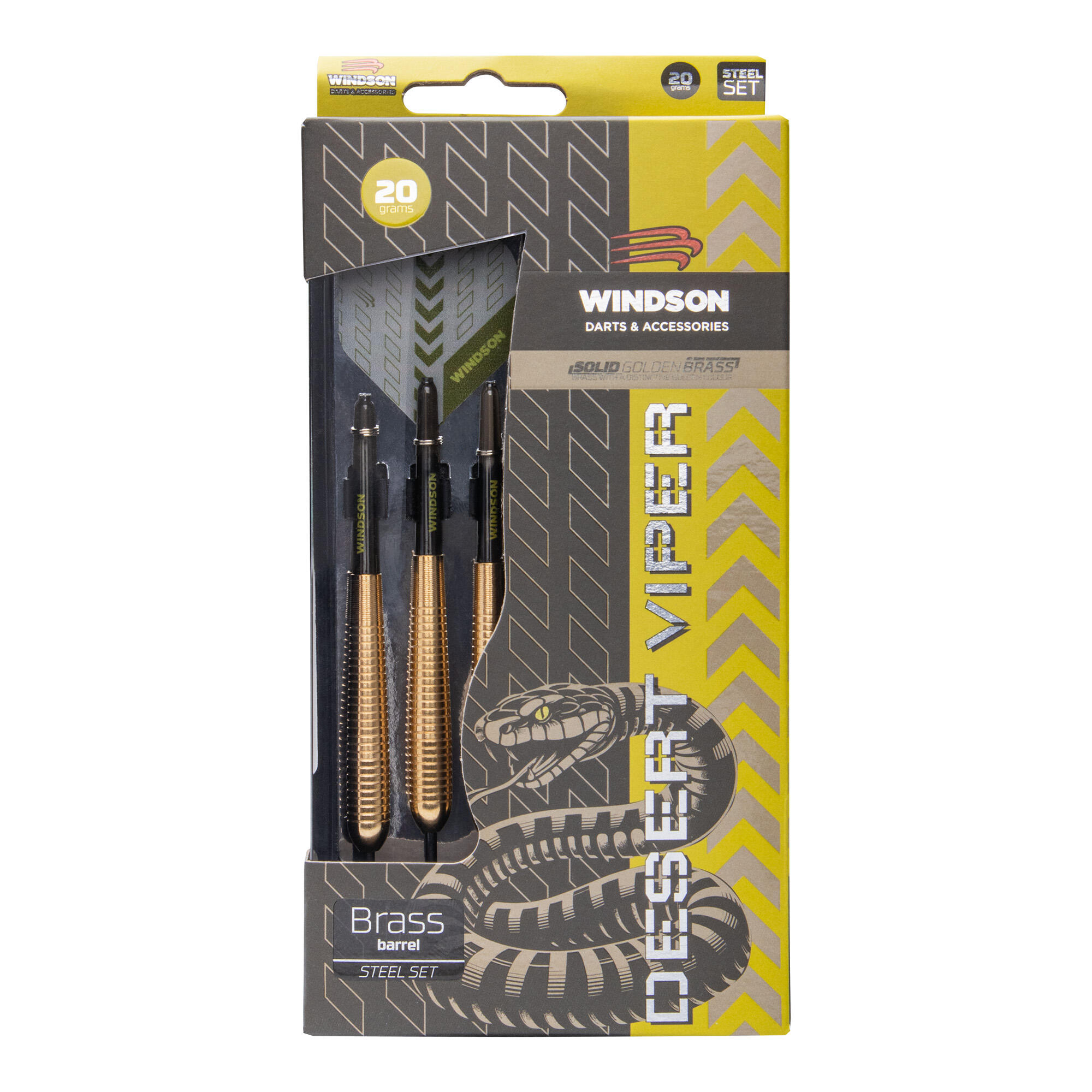 Juego de dardos DESERT VIPER 20g Latón - Steel Tip 3/5