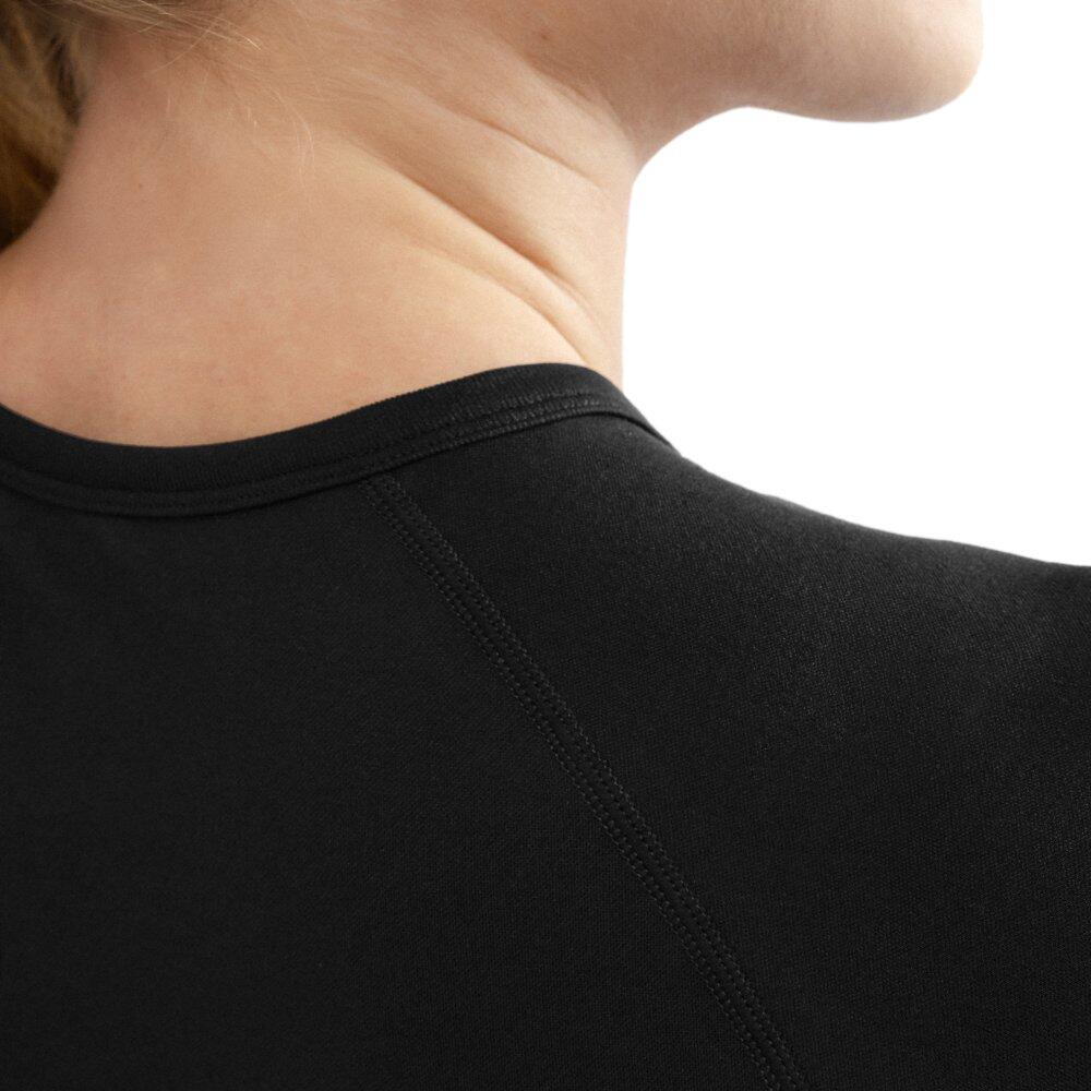 Women Fitness 's seamless short sleeve sports crop top Attitude Black 5/7