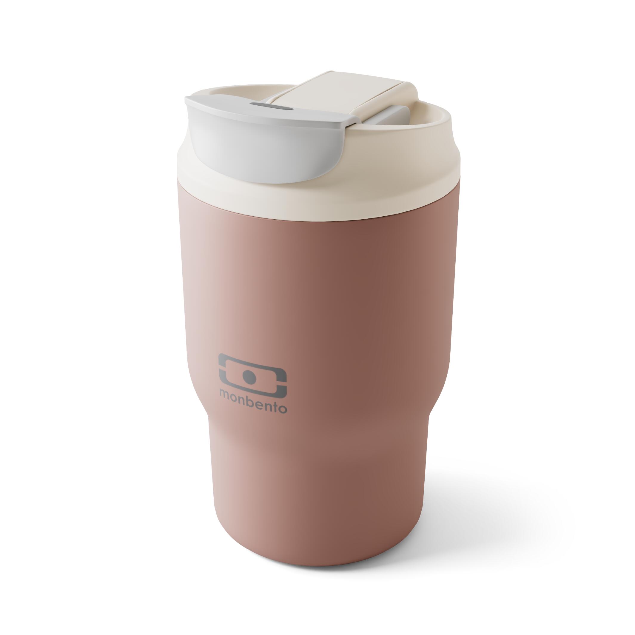 MONBENTO Mug termico con cannuccia 360 ml |Adulto|Ufficio, escursioni|Travel Mug S