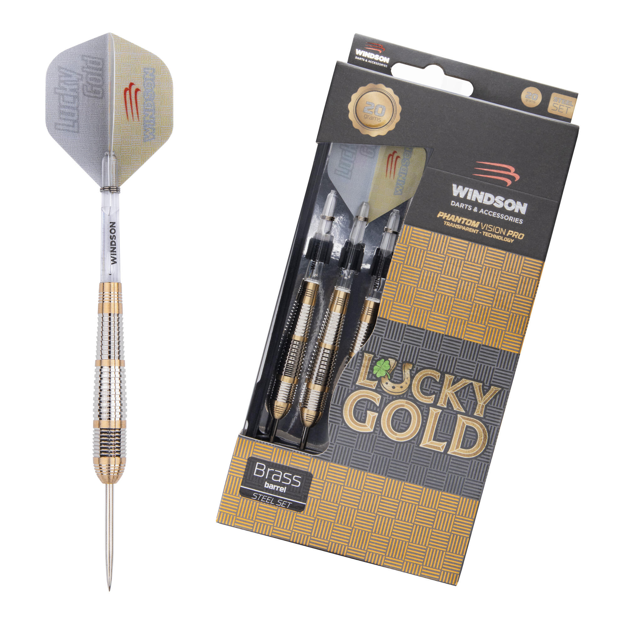 WINDSON Set šipek LUCKY GOLD 20g Brass - Steel
