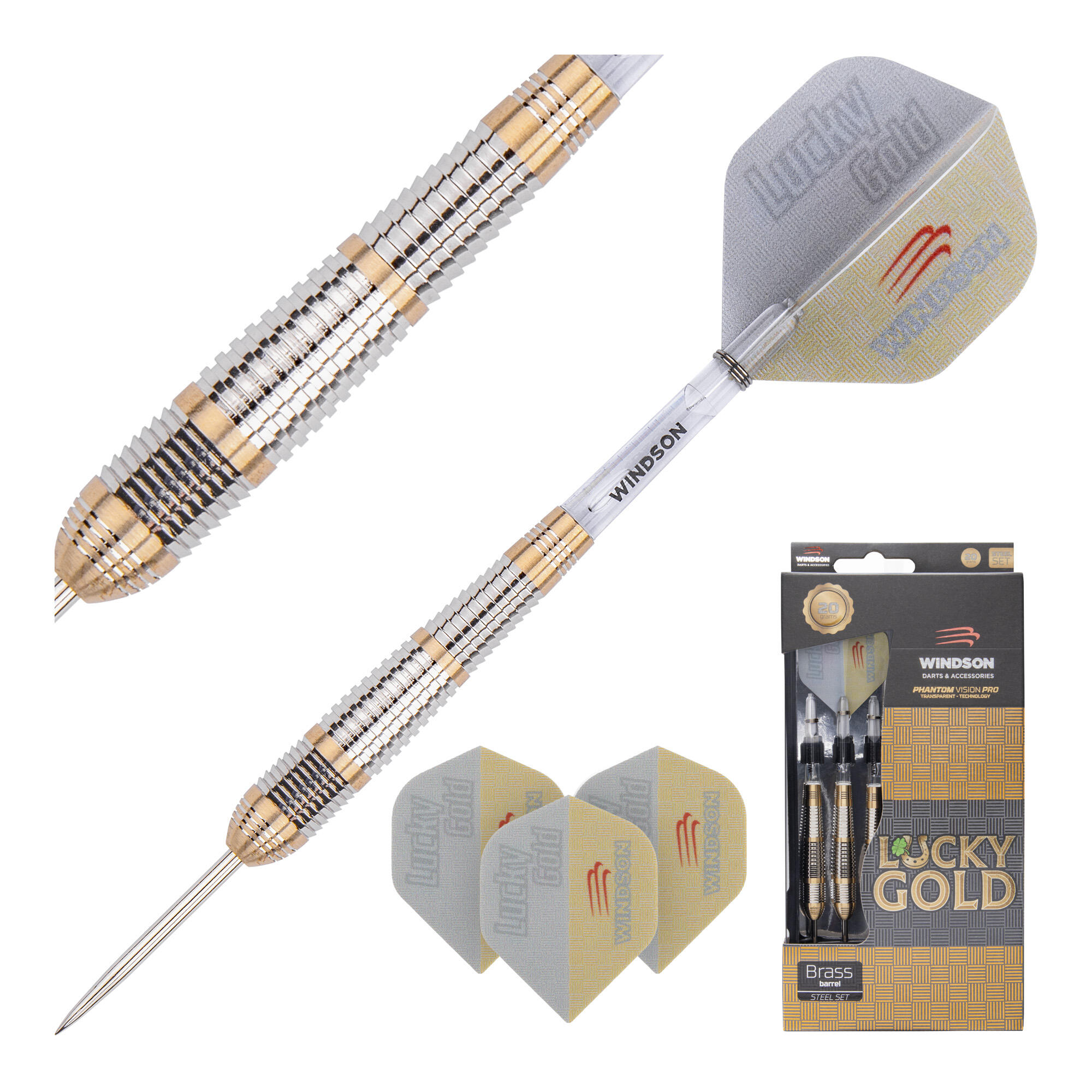 Dart-Set LUCKY GOLD 20g Brass – Steel 2/5