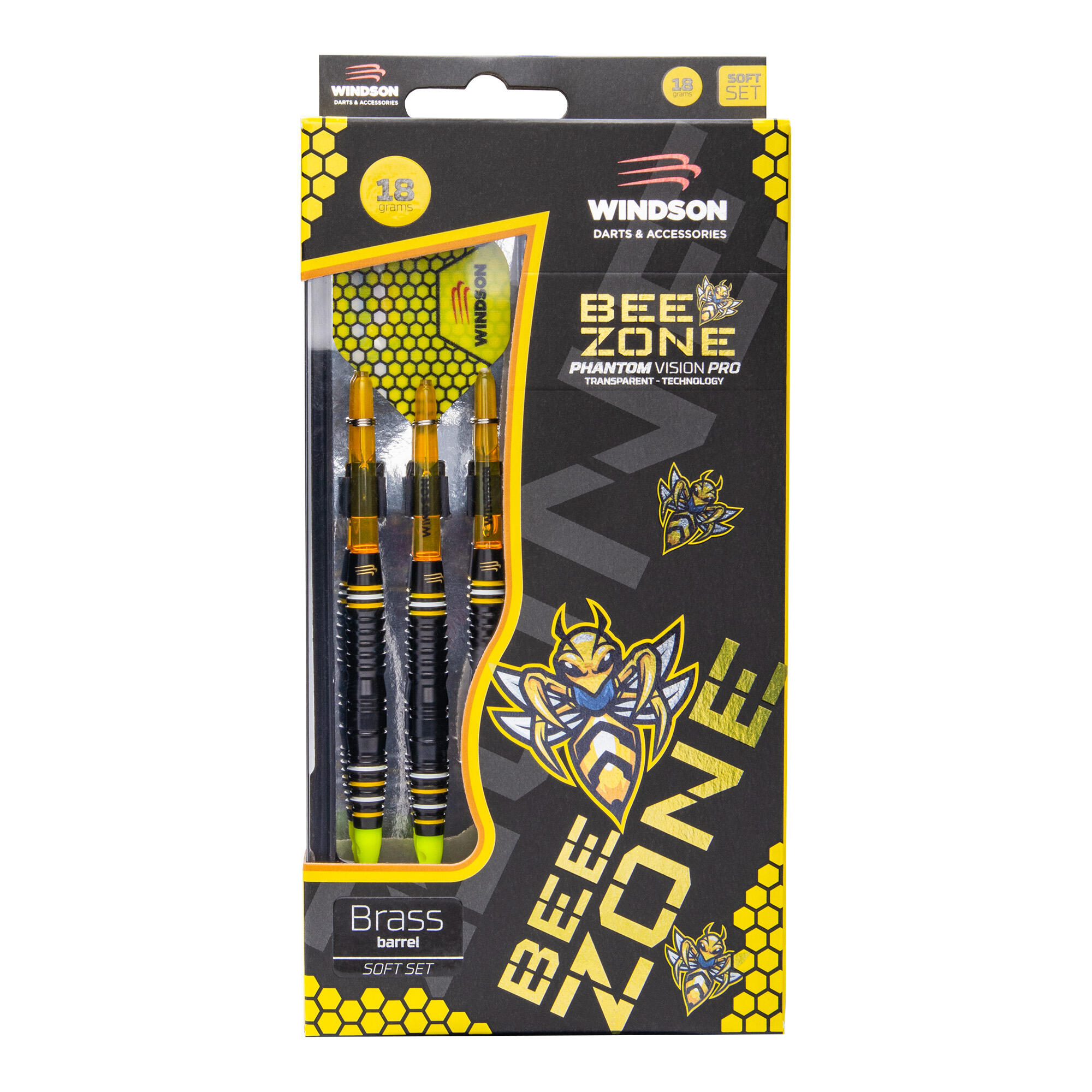 Set de fléchettes BEE ZONE 18g Laiton - Pointe plastique 3/5