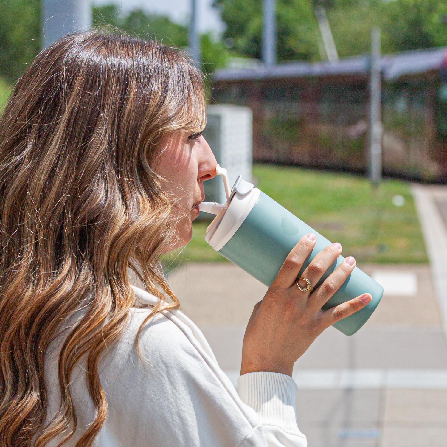 Mug isotherme avec paille 600ml |Adulte|Bureau, randonnée|Travel Mug L 6/6