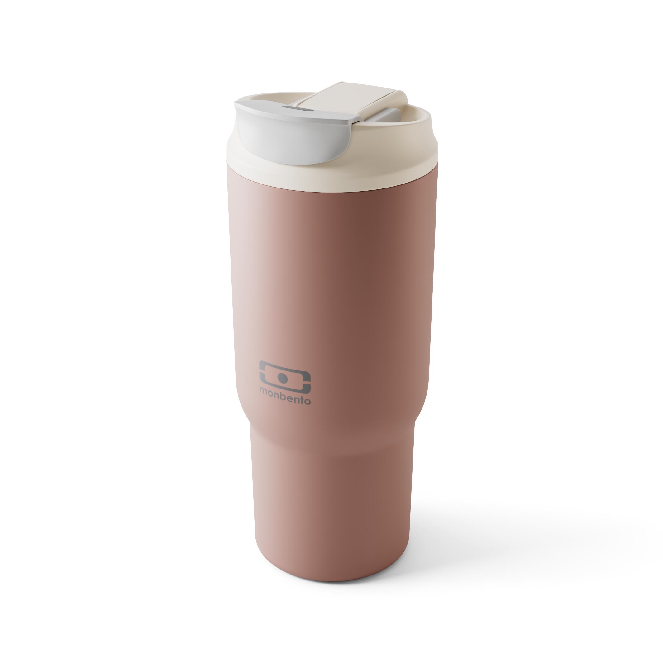 MONBENTO Mug termico con cannuccia 600 ml |Adulto|Ufficio, escursioni|Travel Mug L