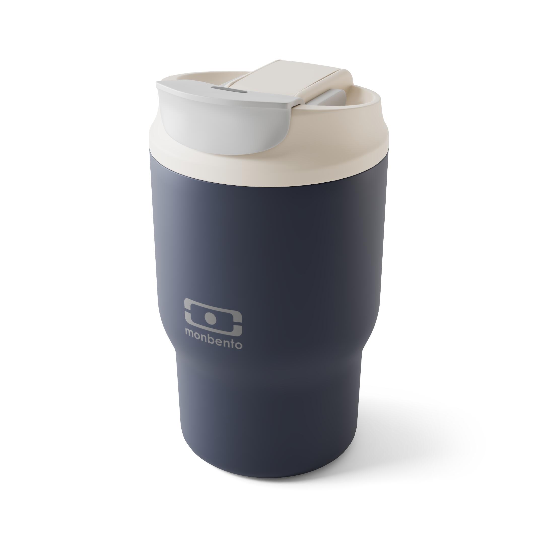 MONBENTO Mug termico con cannuccia 360 ml |Adulto|Ufficio, escursioni|Travel Mug S