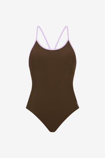 Premium Damen Badeanzug mit Racerback zum Schwimmen, Surfen, Kiten - Blau