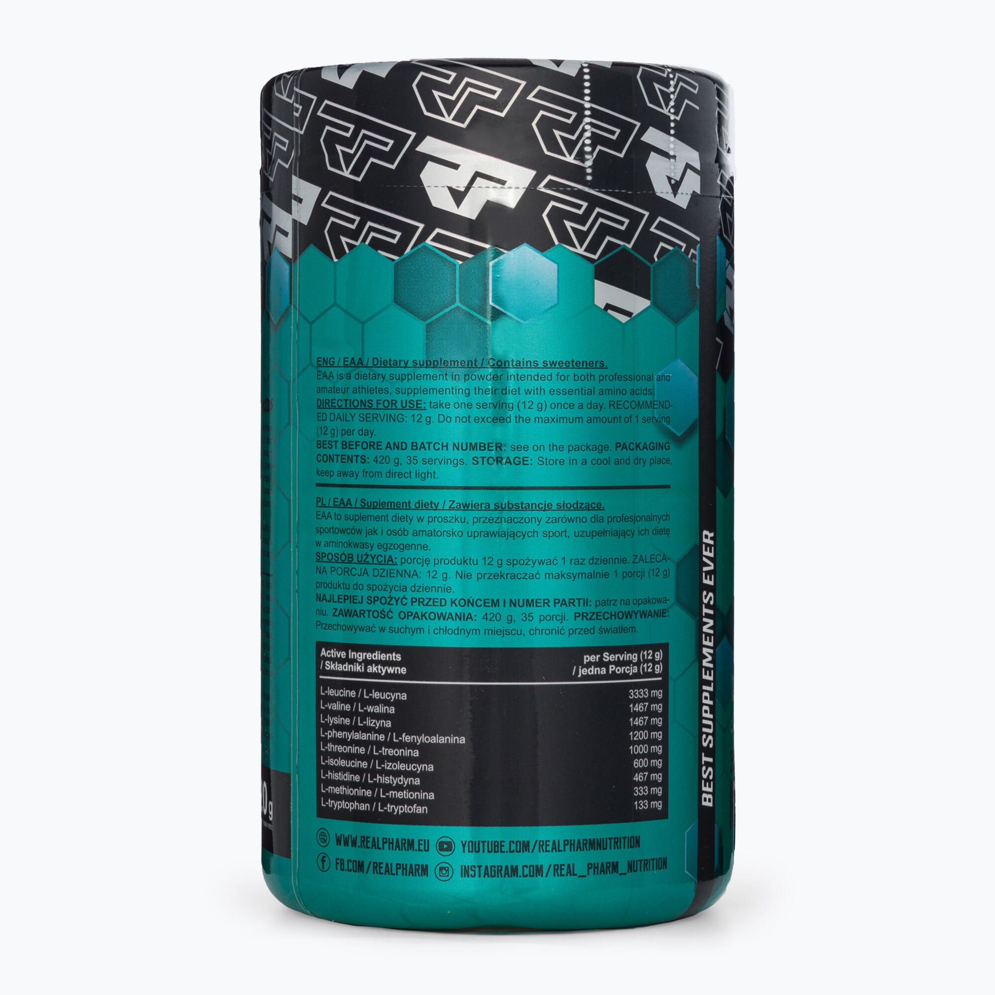 Real Pharm Acides aminés EAA 420 g 4/4