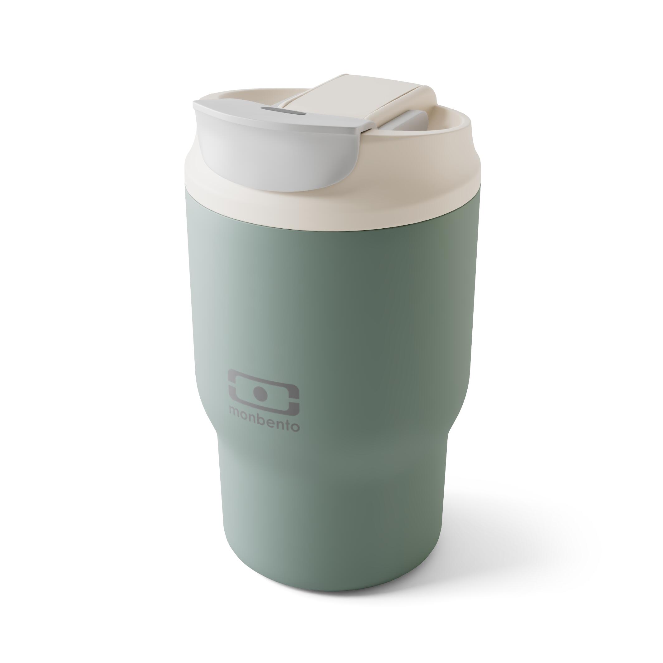 MONBENTO Mug termico con cannuccia 360 ml |Adulto|Ufficio, escursioni|Travel Mug S