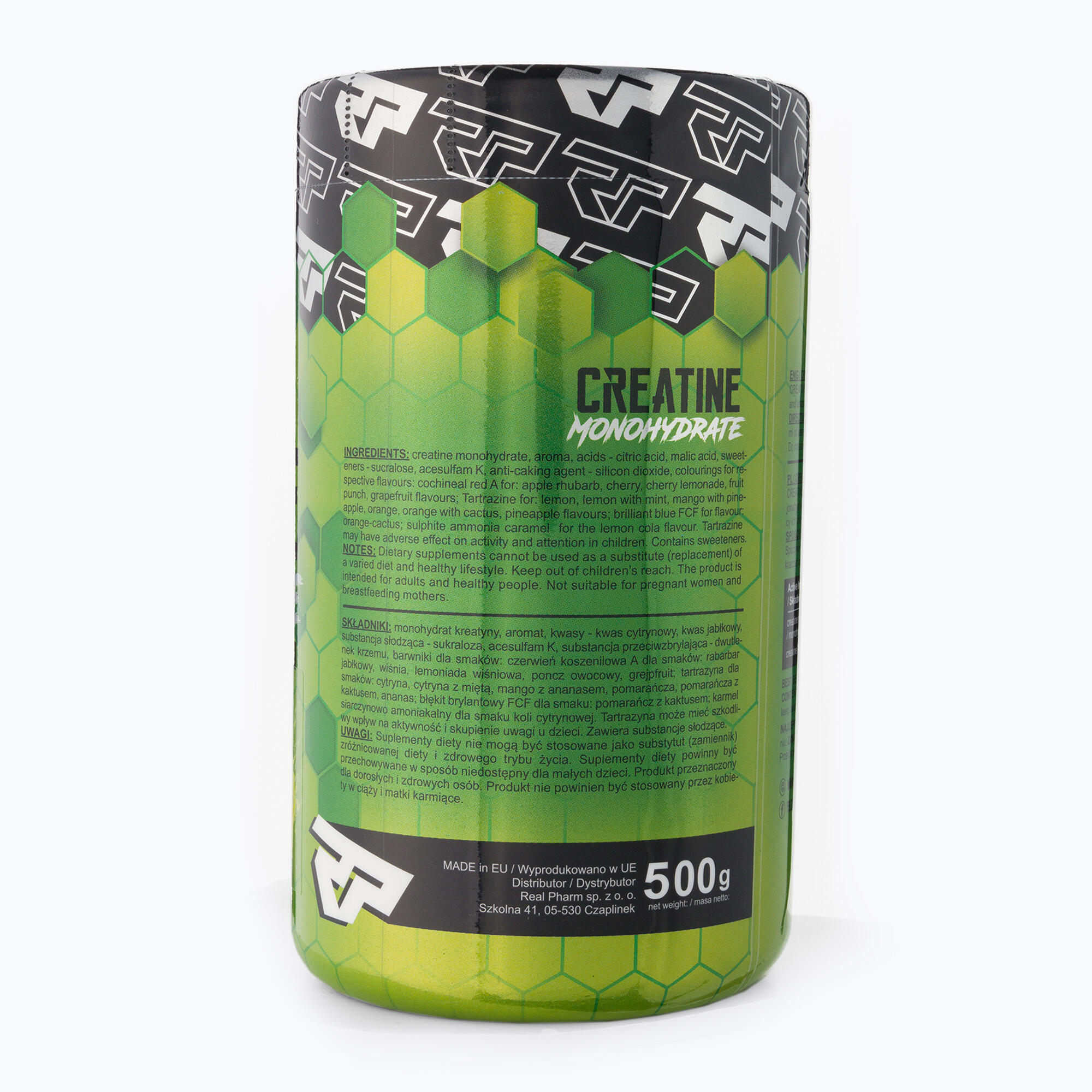 Kreatyna Real Pharm Creatine Monohydrate 500g Lemon 4/4