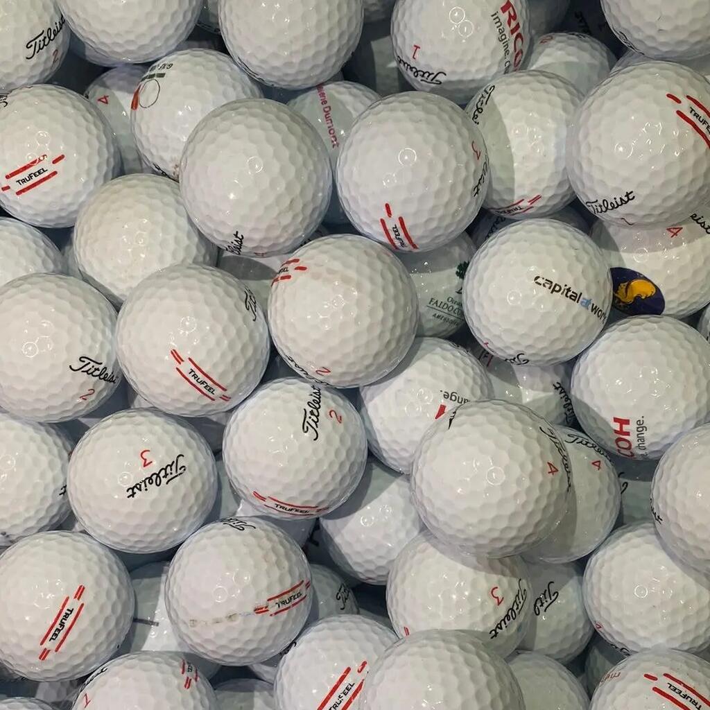 24 Used Titleist TruFeel Golf Balls – Pearl White Quality – Lakeballs