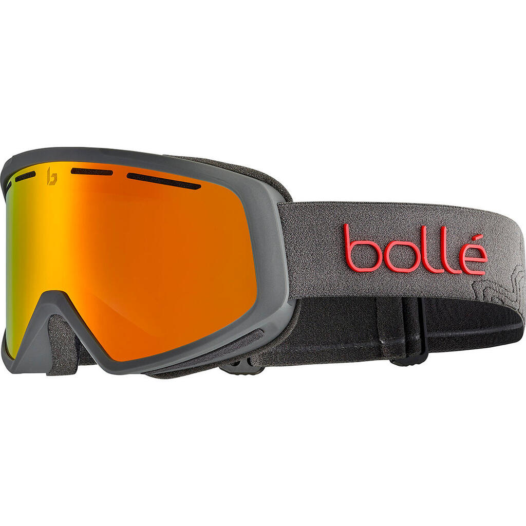 CASCADE Unisex Snow Goggles - Matte Titanium Grey/Sunrise
