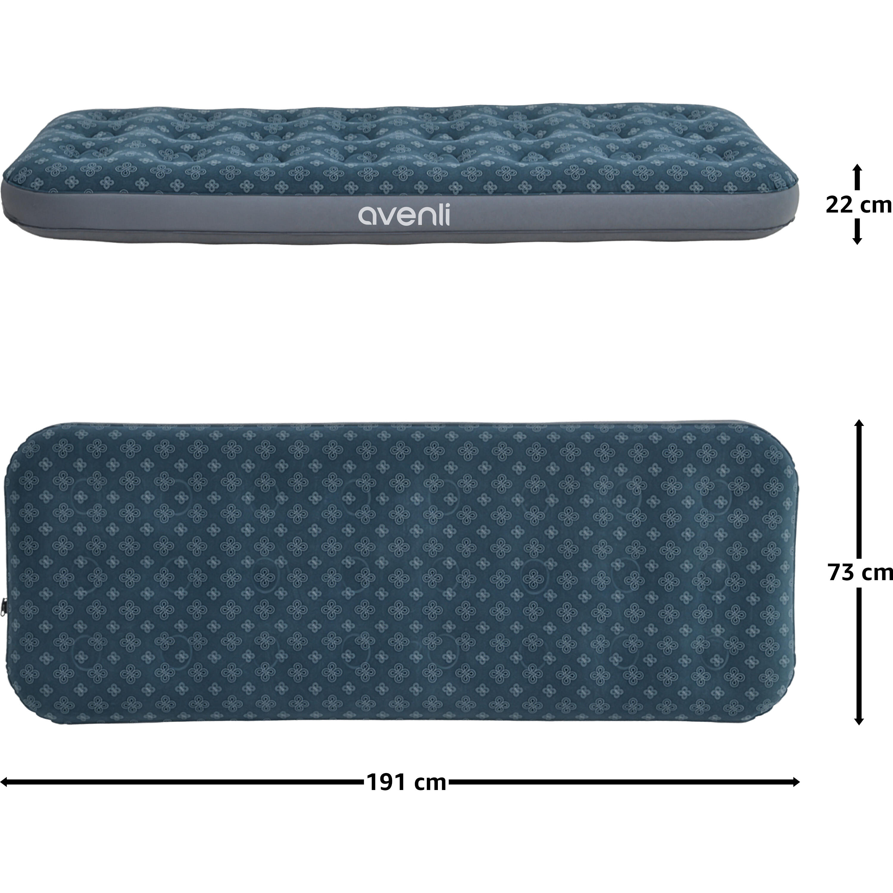 Materac flokowany Avenli 1-osobowy 191x73x22CM 5/7