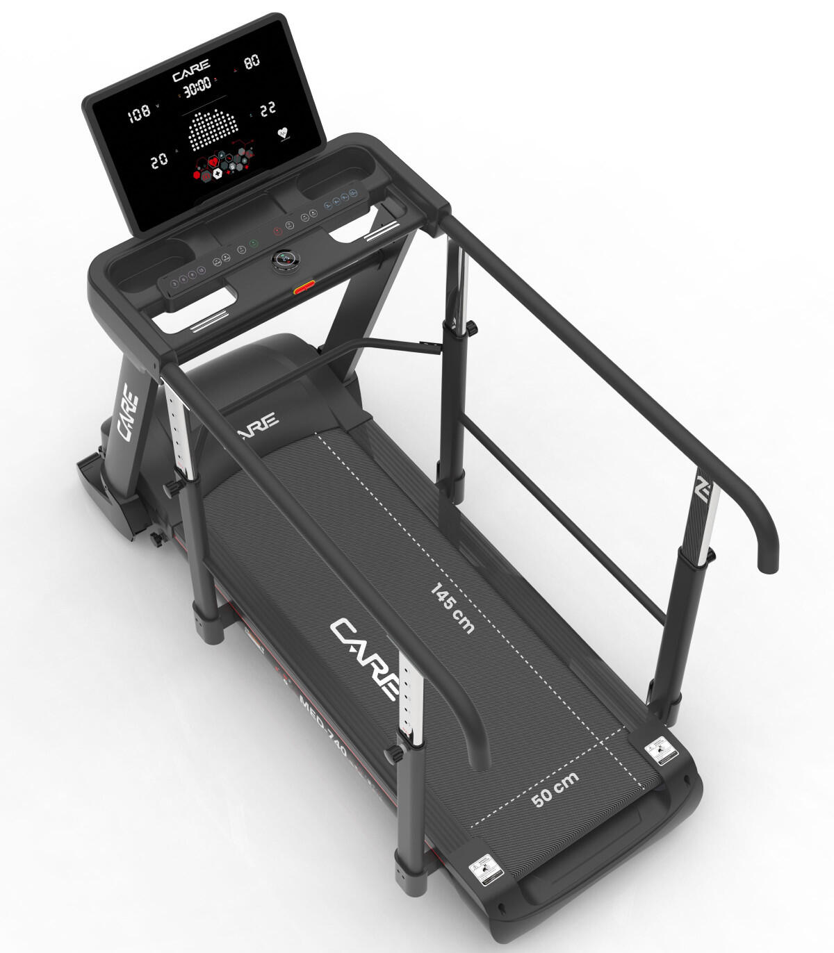 Tapis de course avec barres de maintien - 14km/h - MED-740 - MEDLINE 4/7