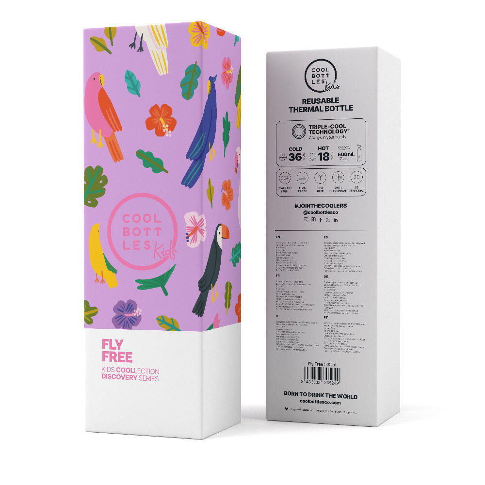 Botella Térmica para niños Cool Bottles. Con envío gratis. Fly Free 500ml 4/5