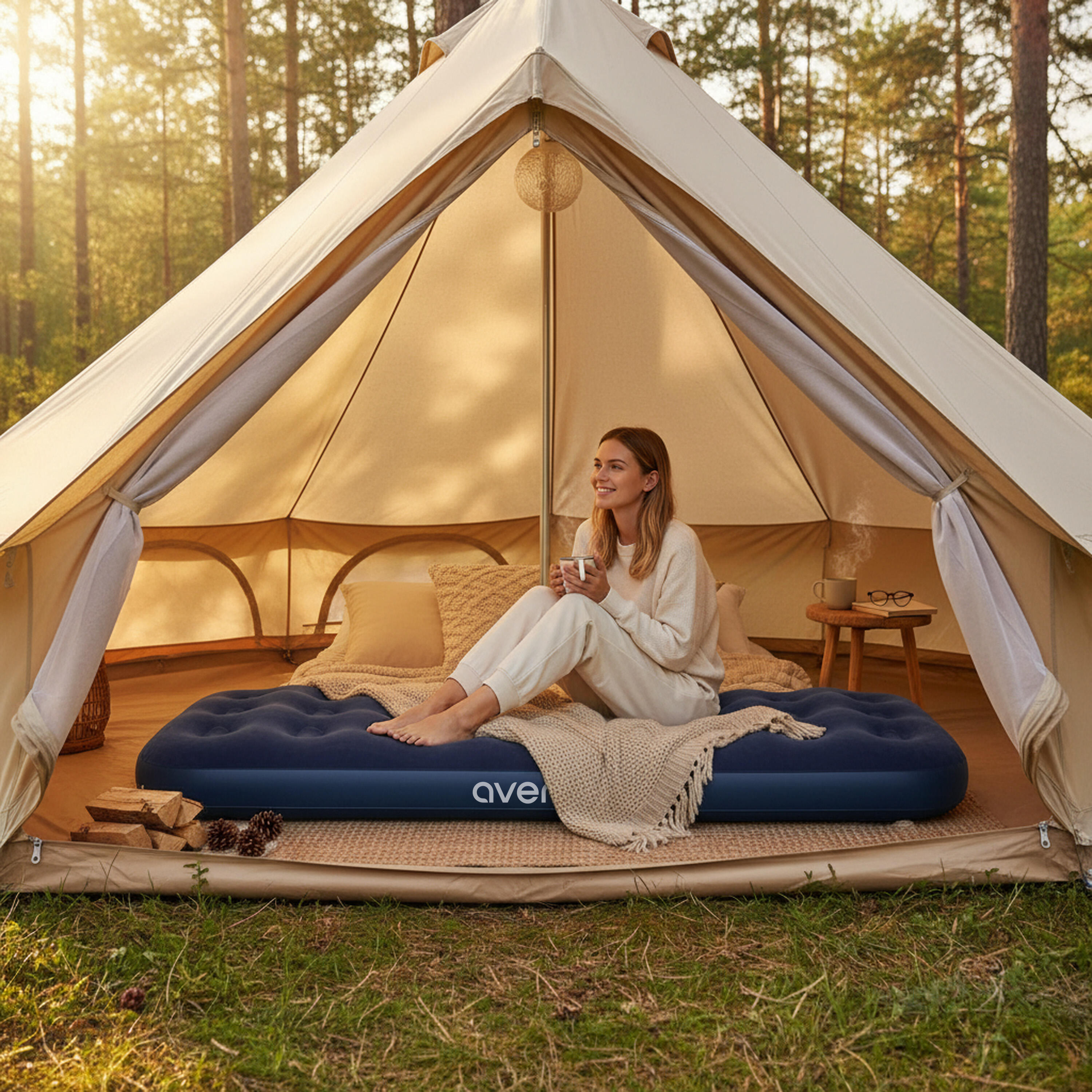 Luftmatratze Camping 1 Person 191x73x22cm Luftbett Campingmatratze 2/7